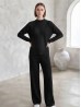 Solid Color Knitted Sweater and Pants Set